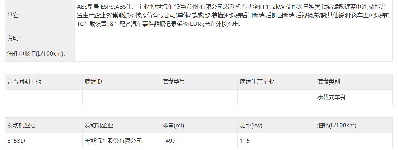 复古混动尺寸大，魏牌圆梦申报信息曝光